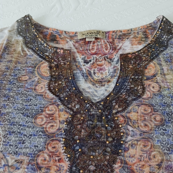 Pair of One World Cap Sleeve Fancy T's - Picture 3 of 6